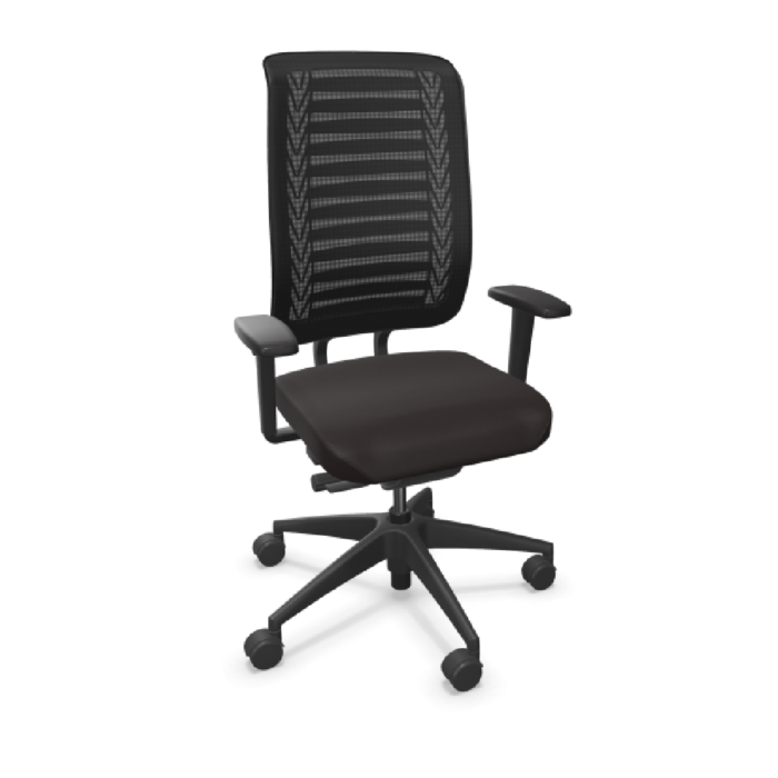 Girsberger Reflex Drehstuhl Netzrücken Schwarz